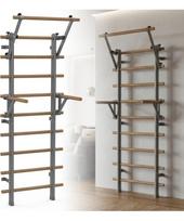 Gimnastikos sienelė inSPORTline Wootaline 199 x 80 cm su skersiniu ir lygiagretėmis, pilka