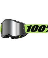 Vaikiški motokroso akiniai 100% Accuri 2 Junior Mirror - žlutá, zrcadlové stříbrné plexi