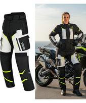 Moteriškos motociklininkų kelnės W-TEC Warao Lady - Juoda, mėlyna