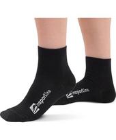 Vidutinio ilgio bambukinės kojinės inSPORTline Silvatic Mid AG+ antibakterinės – 3 poros - Juoda