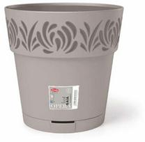 Gėlių vazonas Stefanplast Gaia 2188612, plastikinis, Ø 30 cm, pilka sp.
