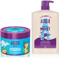 Aussie SOS & Miracle Moist rinkinys sausiems ir pažeistiems plaukams