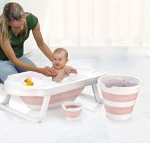 Vaikiška vonelė Foutastic Baby Bathtub Set, balta sp./rožinė sp., 82 cm