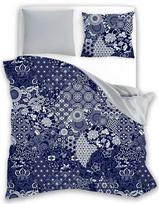 Patalynės užvalkalų komplektas PEP-40, balta sp./pilka sp./tamsiai mėlyna sp., 70 x 80 cm, 160 x 200 cm