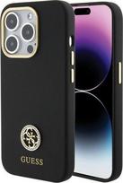 GUESS KIETAS DĖKLAS IPHONE 15 PRO MAX 6.7 SILIKONINIS LOGOTIPAS STRASS 4G