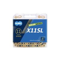 KMC X11SL Ti-N Gold/Black Waxed grandinė 118L, 11 pavarų