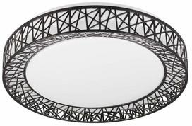 Šviestuvas lubų Reality Cluster R67321102, LED, 2700 - 6500 °K, 1 x 40 W, balta sp./juoda sp., 48 x 48 cm