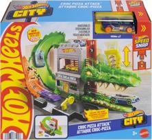 Automobilių trasa Mattel Hot Wheels City Croc Pizza Attack JHL93, įvairių spalvų