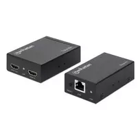 Manhattan HDMI 1080p prailginimo rinkinys per Ethernet, iki 50 m su vienu Cat6 kabeliu, Tx ir Rx moduliai, IR palaikymas, trejų metų garantija