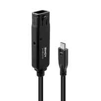 Lindy 43405 USB 3.2 Gen 2 aktyvus prailginimo kabelis Pro, USB-C į USB-C, 5 m, 10Gbps, juodas