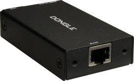 Sąsajų adapteris INTER-TECH KT-150D – RJ-45 (moteriška) į DVI‑D, laidinis, max 1980×1080, su USB A–B laidu, metalinis, juodas