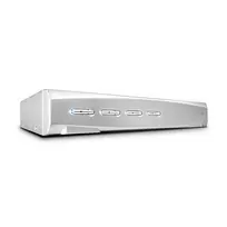 Lindy 4 Portų DVI-I Single Link KVM Switch Pro, 2048 x 1536 pikseliai, Full HD+, sidabrinis