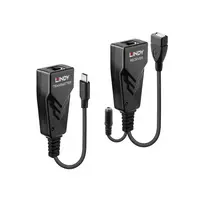 Lindy 100 m USB 2.0 Type C Cat.6 prailgintuvas, tinklo siųstuvas-imtuvas, 100 m, 480Mbit/s, Cat5e, Cat6, CH317Q, CH9317, RTL8211E, juodas