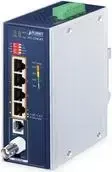 Tinklo siųstuvas-imtuvas PLANET IVC-234GPT – 4 prievadų 1G Ethernet PoE į VDSL2 plėstuvas, aliuminis/mėlyna