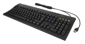 Klaviatūra KeySonic KSK-8041U-CR su kortelių skaitytuvu, USB, juoda