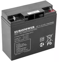 Akumuliatorius europower EP serijos 12V 17Ah sandarus švino-rūgštinis AGM – tarnavimo laikas 6–9 metai