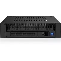 ICY DOCK ExpressCage MB741V4P-B 4-Bay 2.5 inch U.2/U.3 NVMe SSD Mobile Rack, skirtas dviems 5.25 inch lizdams, PCIe 4.0, OCuLink, Hot-Swap, juodas