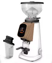 Fiorenzato AllGround Coffee Grinder Arctic White Matt Walnut 230V EU Dark-T Titanium