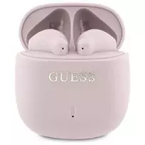 Guess Printed Classic Logo - Bluetooth TWS ausinės + įkrovimo dėklas (rožinė)