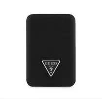 „Guess“ grūdėto trikampio formos belaidis powerbank 5000 mAh 15 W USB-C MagSafe juodas