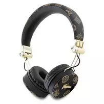 Guess Peony Script Round Shape Wireless Over-Ear Headphones su Bluetooth 5.3 ir ENC (Juoda)