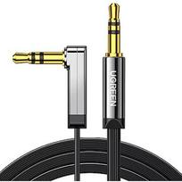 Ugreen kątowy miniJack 3,5mm AUX płaski 2m czarny 10599