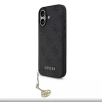 Guess 4G Charms Collection MagSafe Dėklas, skirtas iPhone 17 (Juodas)