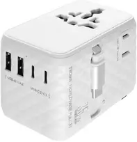 TROIKA kelioninis adapteris WORLDWIDE PULL 35 (TRA35/WH)