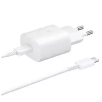 Samsung 25W kelioninis įkroviklis + USB-C / USB-C duomenų laidas baltas (OOB Bulk)