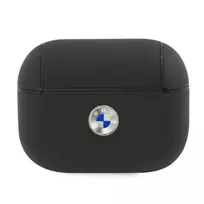 BMW AirPods Pro Dangtelis Natūrali Oda Sidabrinis Logotipas Juodas