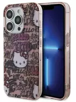 Hello Kitty Apple iPhone 15 Pro Max 6.7 inch Hardcase IML Tags Graffiti Pink