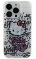 Hello Kitty HKHCP15SHDGPHT iPhone 15 / 14 / 13 6.1 Hard Case IML Kitty On Bricks Graffiti White