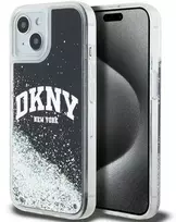 DKNY Apple iPhone 15 Hardcase Liquid Glitter Big Logo Black