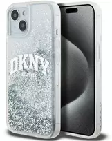 DKNY Apple iPhone 15 Hardcase Liquid Glitter Big Logo Black