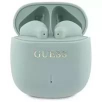 Guess Bluetooth GUTWSJ14ESGN TWS į ausį įdedamos ausinės su spausdintu klasikiniu logotipu, žalios