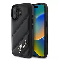 Karl Lagerfeld Apple iPhone 16 Pro Max Hardcase Quilted Signature Black