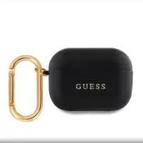 Guess Apple AirPods Pro 2 PU Grained Classic Logo Dėklas Juodas