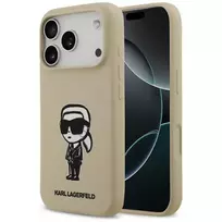 Karl Lagerfeld Apple iPhone 17 Pro Silicone Case with MagSafe - Brown (KL Sketch & Logo)