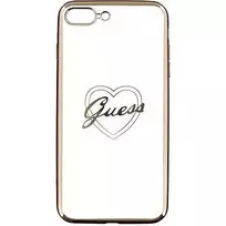 Guess Apple iPhone 7 Plus / 8 Plus Apple Heart TPU Case Gold