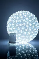 iLike Bumba ar puķēm 465 200LED D-20cm White Decorative Spherical Light with Floral Pattern