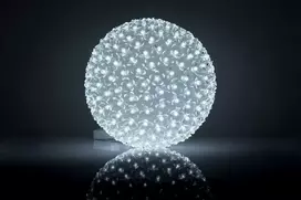 iLike Bumba ar puķēm 466 300LED D-25cm White Decorative LED Light Ball
