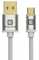 Evelatus Universal Data Cable Micro USB EDC02 Dual Side Gold Plated Connectors White