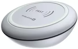 EVELATUS EWC01 belaidis įkroviklis baltas - Qi 10W greito įkrovimo padėklas su Micro-USB laidu