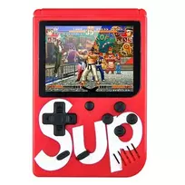 „GameBox R2“ nešiojama retro žaidimų konsolė su 400 žaidimų, 3 colių LCD, 1 valdikliu, TV RCA laidu – raudona