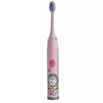 Kiddyz T1 Electric Sonic Toothbrush for Kids 3-12 Years, USB Rechargeable, 2 Brush Heads, Pink