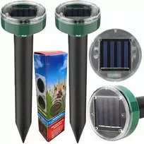 iLike Gardenera Saulės energija varomas ultragarsinis kurmių ir graužikų atbaidiklis 22,5x6,3 cm, 2 vnt. rinkinys sodui ir vejai