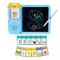 Kiddyz Mokomasis Planšetinis Kompiuteris su 112 Kalbančių Kortelių ir 8,5 colio LCD Rašymo Planšete, USB Įkraunamas Edukacinis Žaislas Vaikams nuo 3 iki 8 Metų