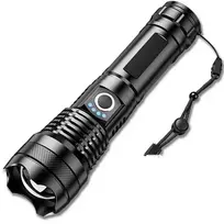 Elight Tactical USB Flashlight XHP50 1500LM Waterproof 18650 Battery Long Range Black