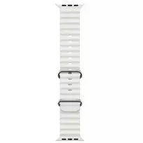 iWear S1 Grooved Soft Silicone 20mm Strap for Apple Watch 49mm / 45mm / 44mm / 42mm White