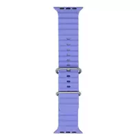 iWear S1 Grooved Soft Silicone 20mm Strap for Apple Watch 49mm / 45mm / 44mm / 42mm Lilac
